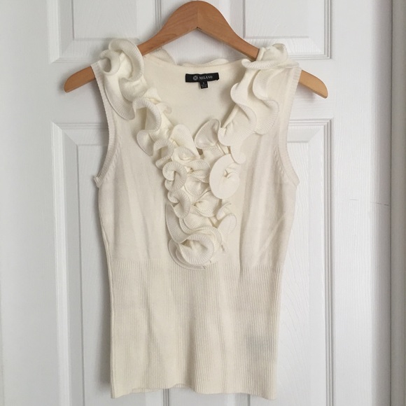 So pretty {Milano} Sleeveless Knit Ruffle … - Picture 2 of 4